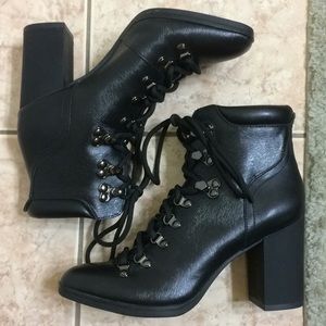 Calvin Klein Black Evee Lace Up Boots